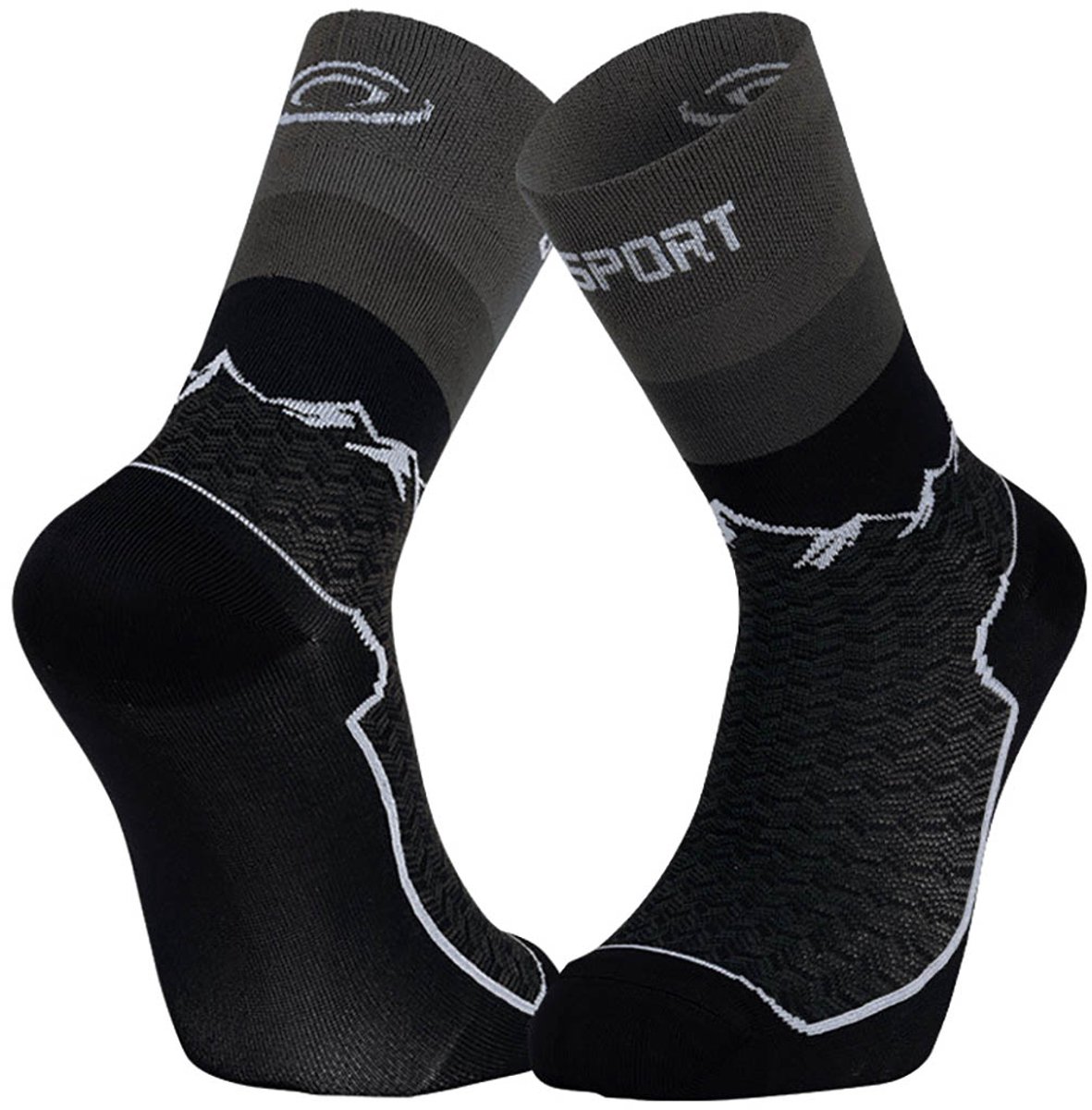 BV SPORT Double GR HAUTE Sokken 42-44 Zwart