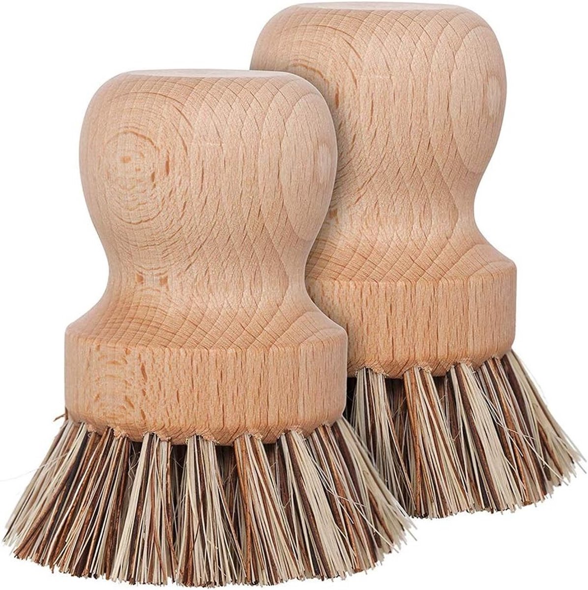 Afwasborstel Paardenhaar - Naturel - 100% Beukenhout Handvat - Voor Koken en Schoonmaken