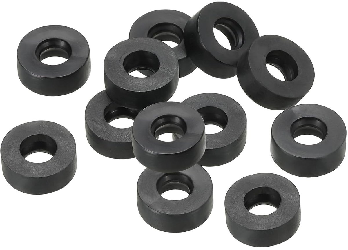 Rubber O-ringen en Washers Set - 12 Stuks, 6mm ID, 12mm OD, 4.5mm Dikte - Ideaal voor Kraan, Slang en Bevestiging