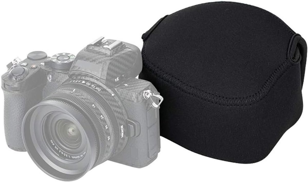 Neopreen Camera Tas voor Nikon Z50/Z fc en Nikkor Z DX 16-50mm Lens met Lenskap en Geschikt voor Fuji X-S10