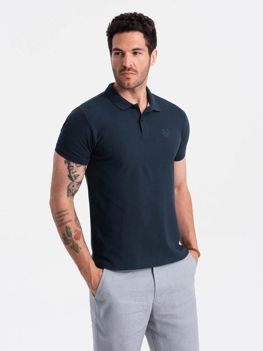 Italian Style - Poloshirt Heren - Korte Mouw - Navy - Italianstyle