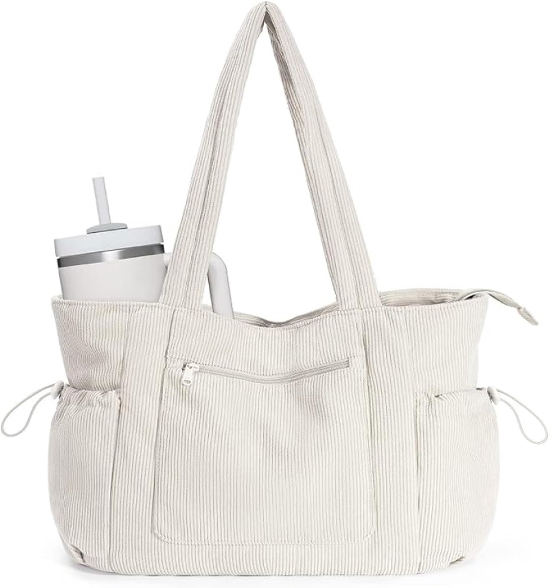 Shopper tas voor dames - Grote handtas met ritssluiting en 15,6 inch laptopvak - Tote bag voor werk, school, universiteit, kantoor en reizen