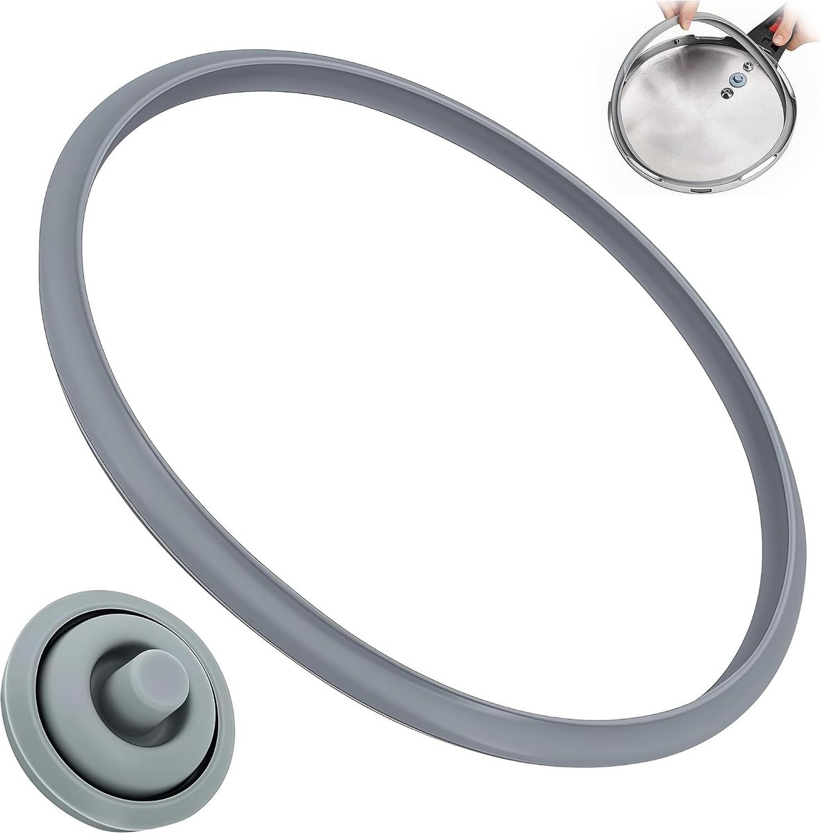 Siliconen Sealing Ringen voor Drukpan - Vervangingsonderdelen voor Koken, Geschikt voor 3L, 4.5L, 6.5L en 8.5L, Voedselveilig en Duurzaam