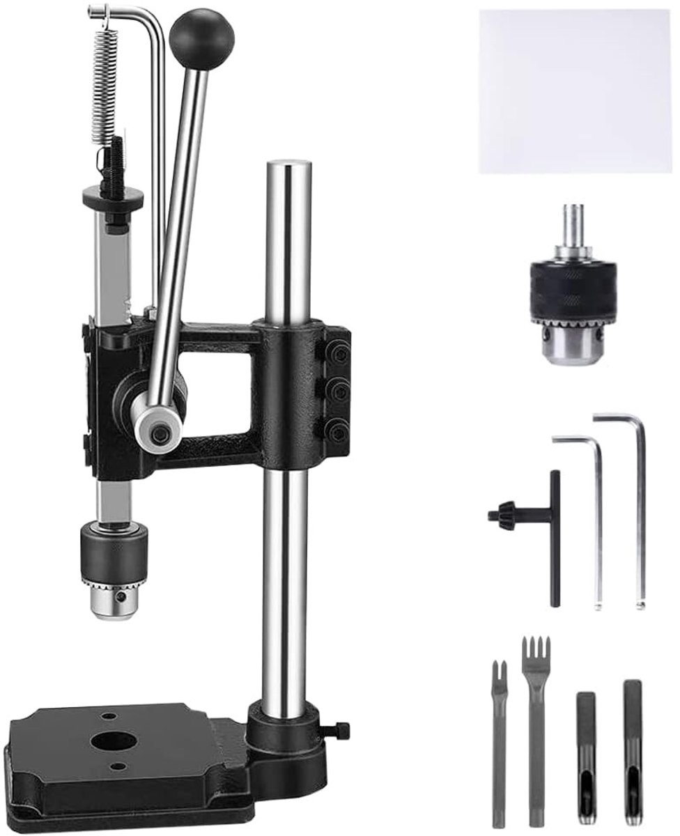 Lederen Perforator Set - Zwart - Handmatige Pers met Multifunctionele Accessoires - Voor Doe-Het-Zelf Lederen Werk
