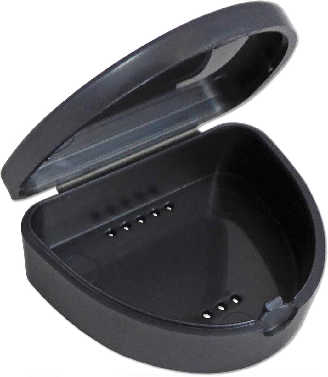 Orthodontische Tandheelkundige Hoes - Grijs - 7,6 x 6,2 x 2,5 cm - Slank en Compact - Voor Retainers en Kunstgebitten