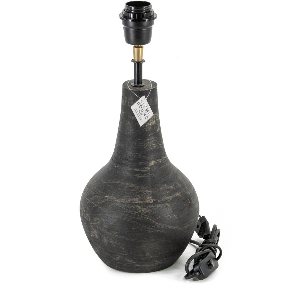 Lampenvoet hout zwart