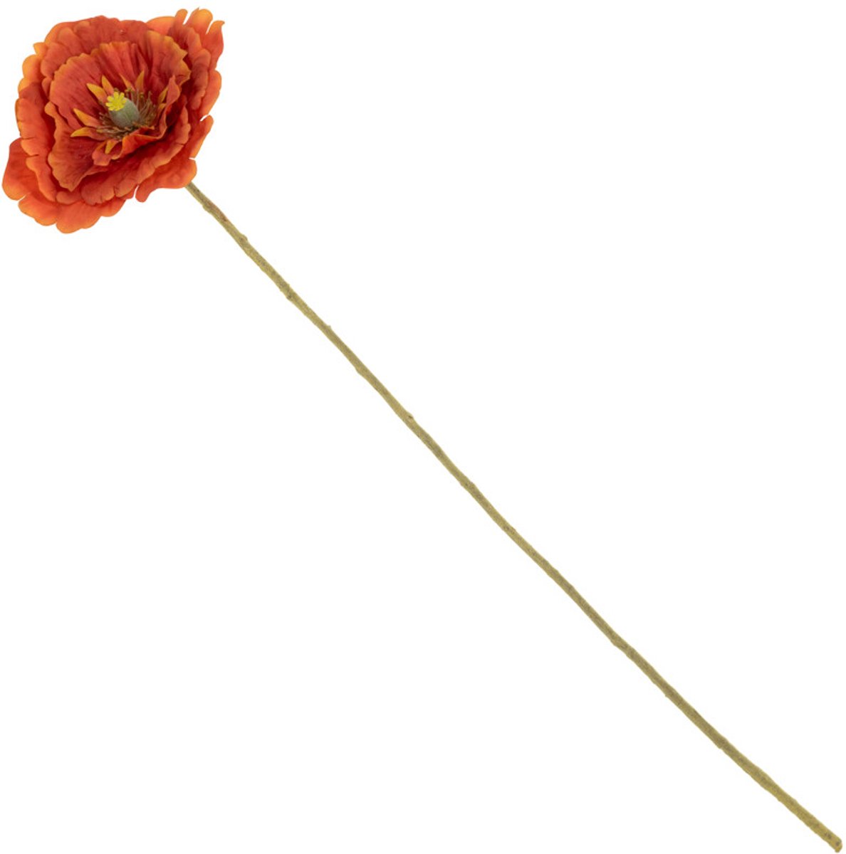 Kunstbloem klaproos 80m oranje