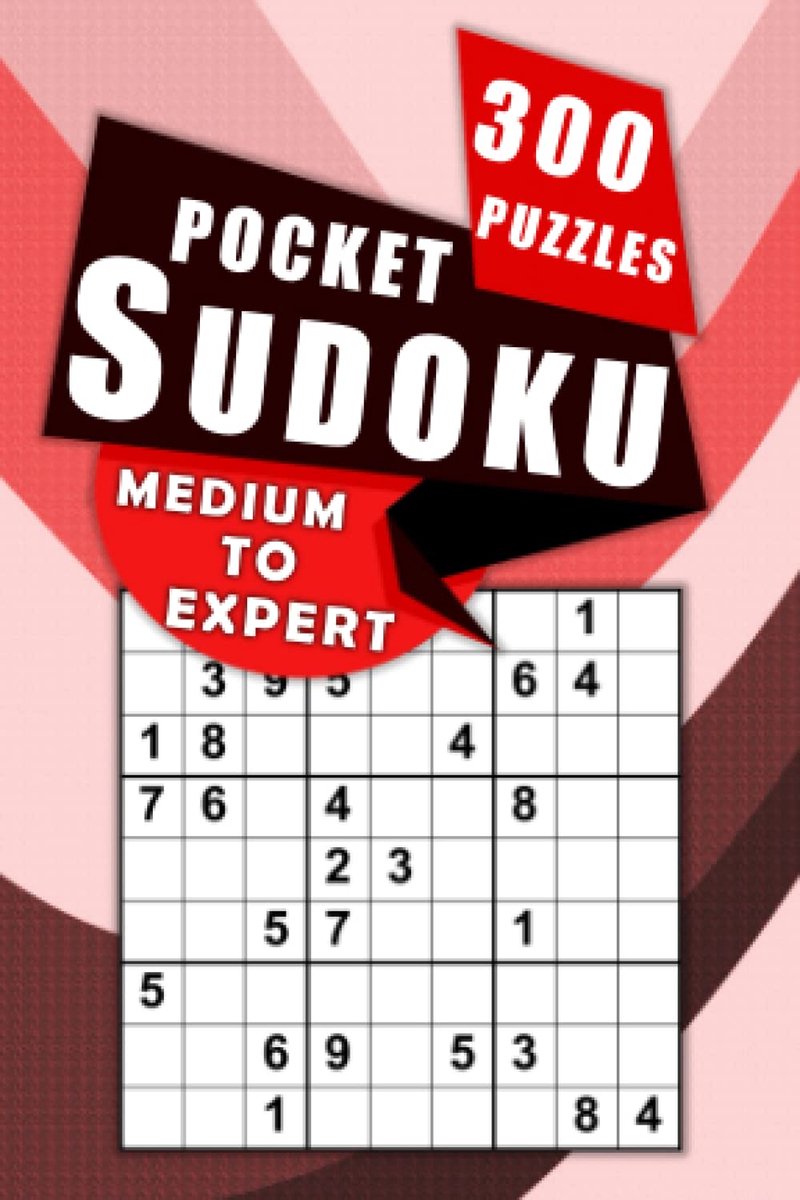 Pocket Sudoku Medium to Expert 300 Puzzles: Only 4" x 6" inches , Compact Size Travel-Friendly Sudoku Puzzle Book , 3 - ShopVlot
