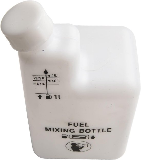 Brandstof Mengfles - Olie Mengbeker - Motor Onderhoud - Precieze Mengverhoudingen - 1 Liter - Zwart Wit — afbeelding 5