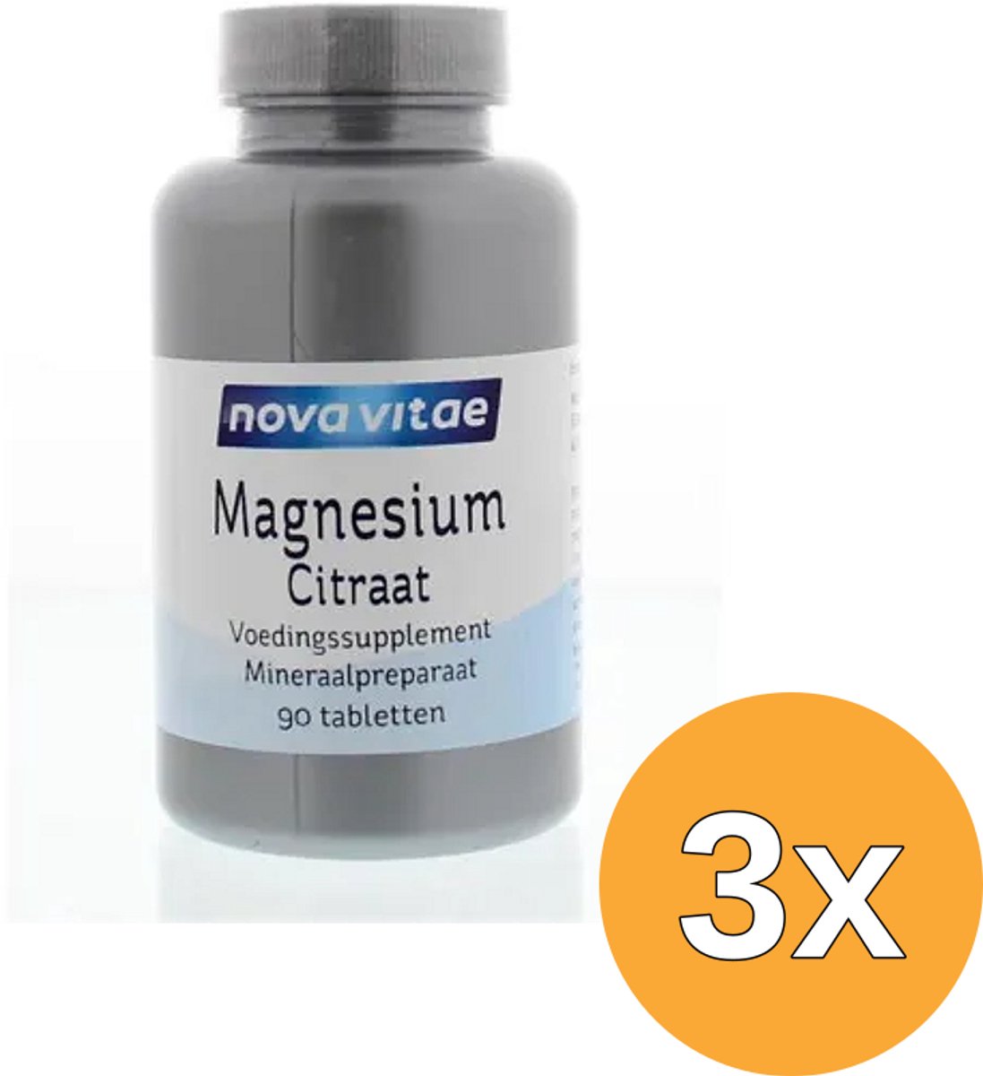 3x Nova Vitae Magnesium citraat (90 tabletten)