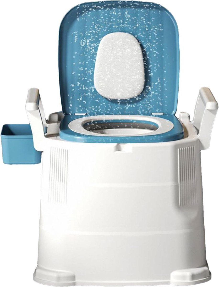Draagbaar Toilet - Kinderpotje Zindelijkheidstrainer - Zindelijkheidstraining Buitenshuis - Geurbeheersing Afdichtring - 44B x 15H cm - Wit