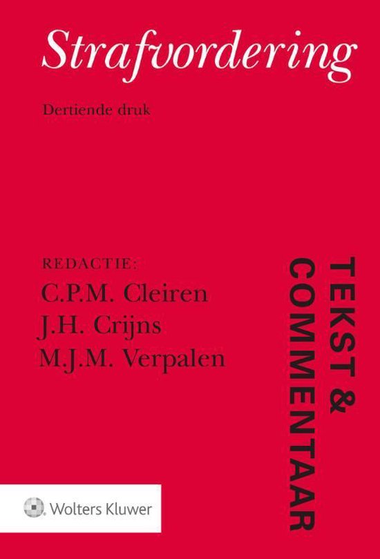 Tekst & Commentaar Strafvordering - cover