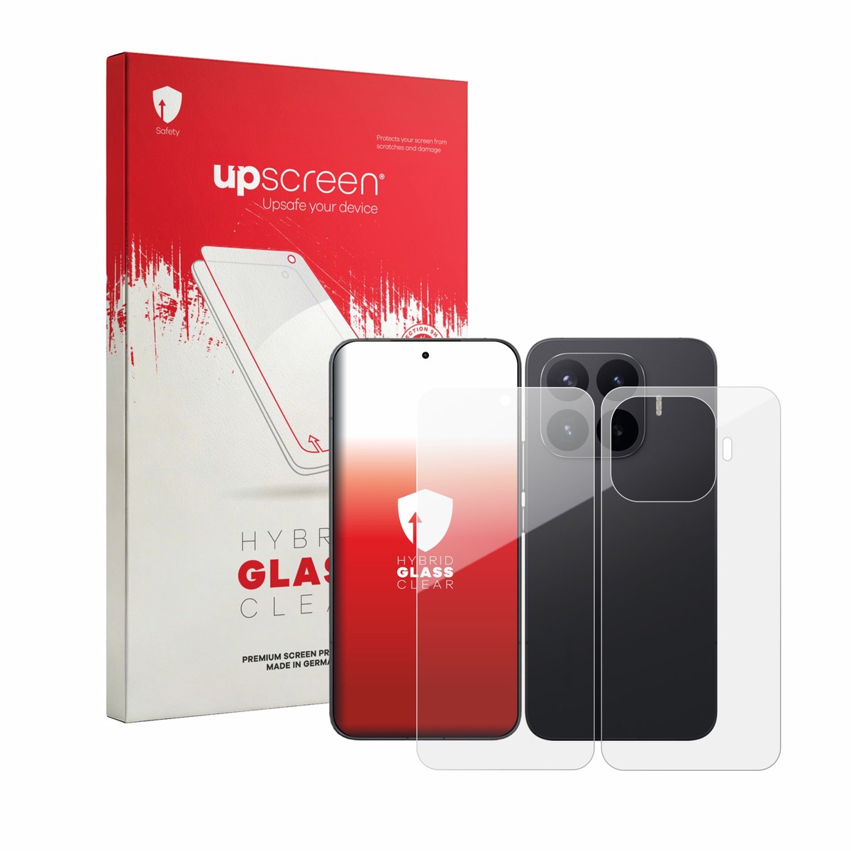 upscreen - Screenprotector voor Xiaomi 17T Pro (Voor+Achter) - Folie Beschermfolie Beschermglas transparant