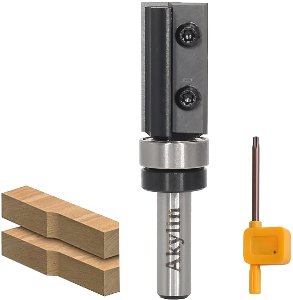 Omkeerfrees - Zwart - 8x16x30 mm - Hardmetalen Lemmet met Verwisselbare Snijkanten - Voor Randbewerking van Hout