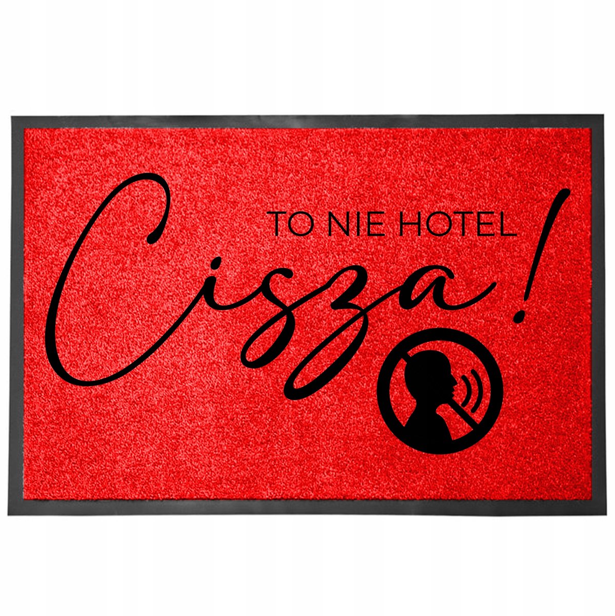 Deurmat 'Dit is geen hotel' 40x60 cm - Rode entree mat