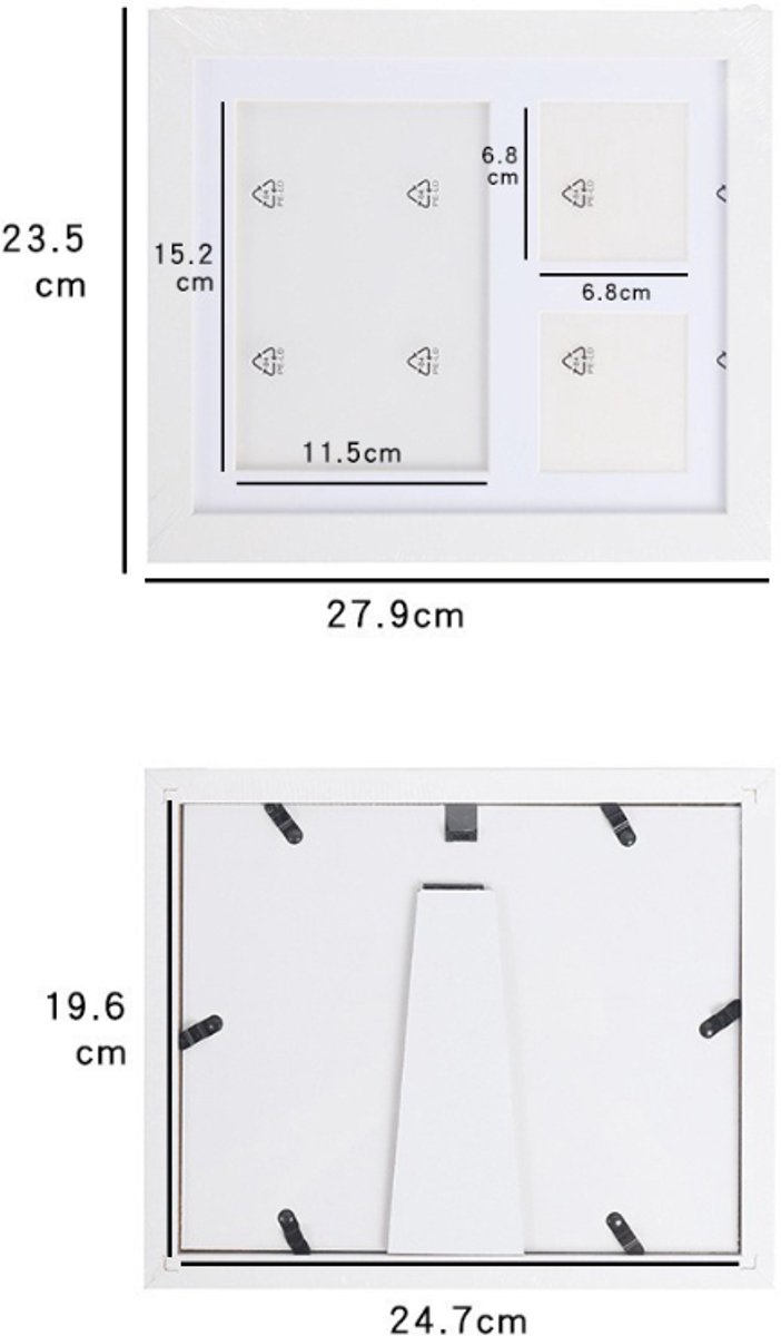 Fotolijst met Kleiafdruk - Pootafdruk Hond - Gipsafdruk huisdier - 3-in-1 Fotolijst met Kleiafdruk & Houten Roller - Blijvende Herinnering - Geschikt voor Honden, Katten & Puppy's - 27.9 x 23.5 cm - Zwart — afbeelding 5