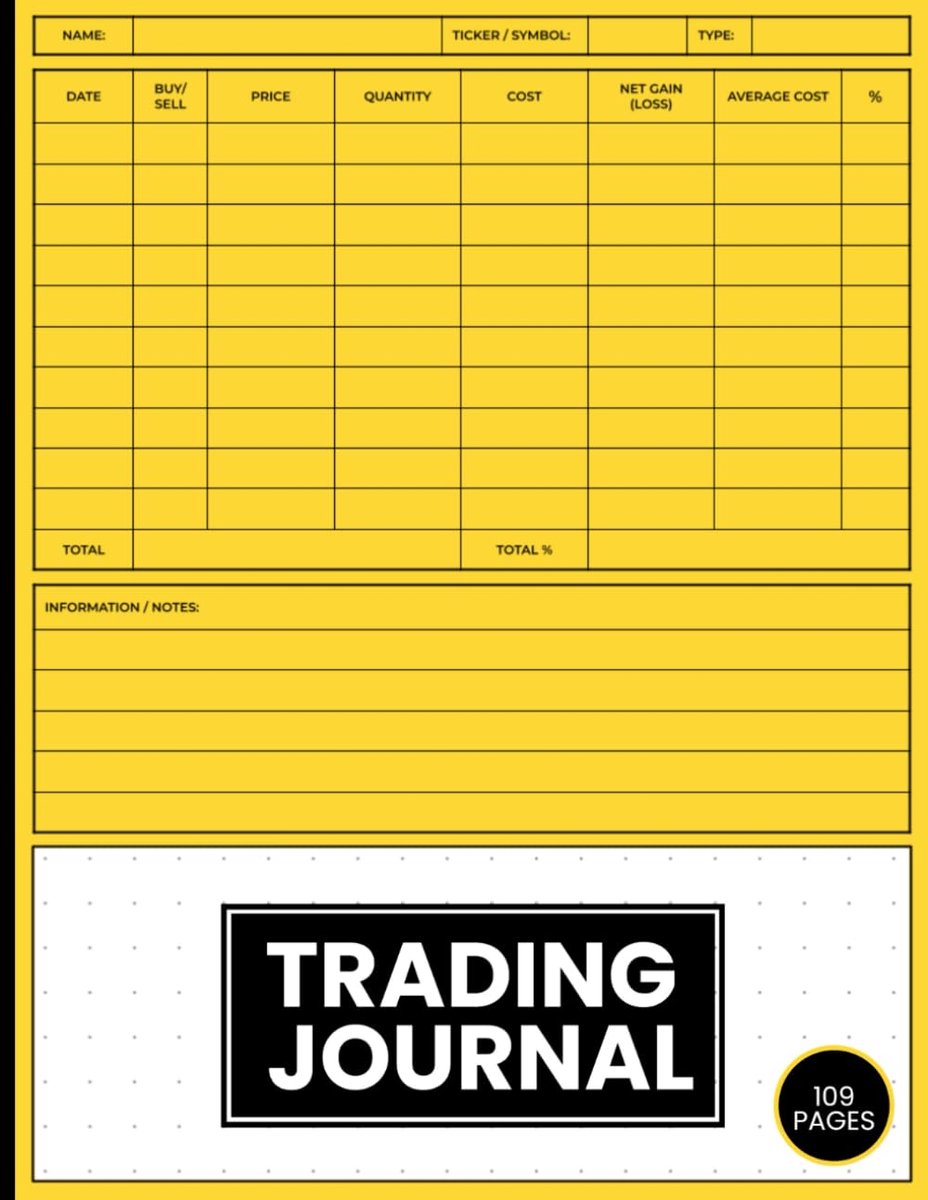 Trading Journal: Stocks, Forex, Options and Crypto Trading Log Book for Organised Traders - Record up to 1000 Trades. - ShopVlot