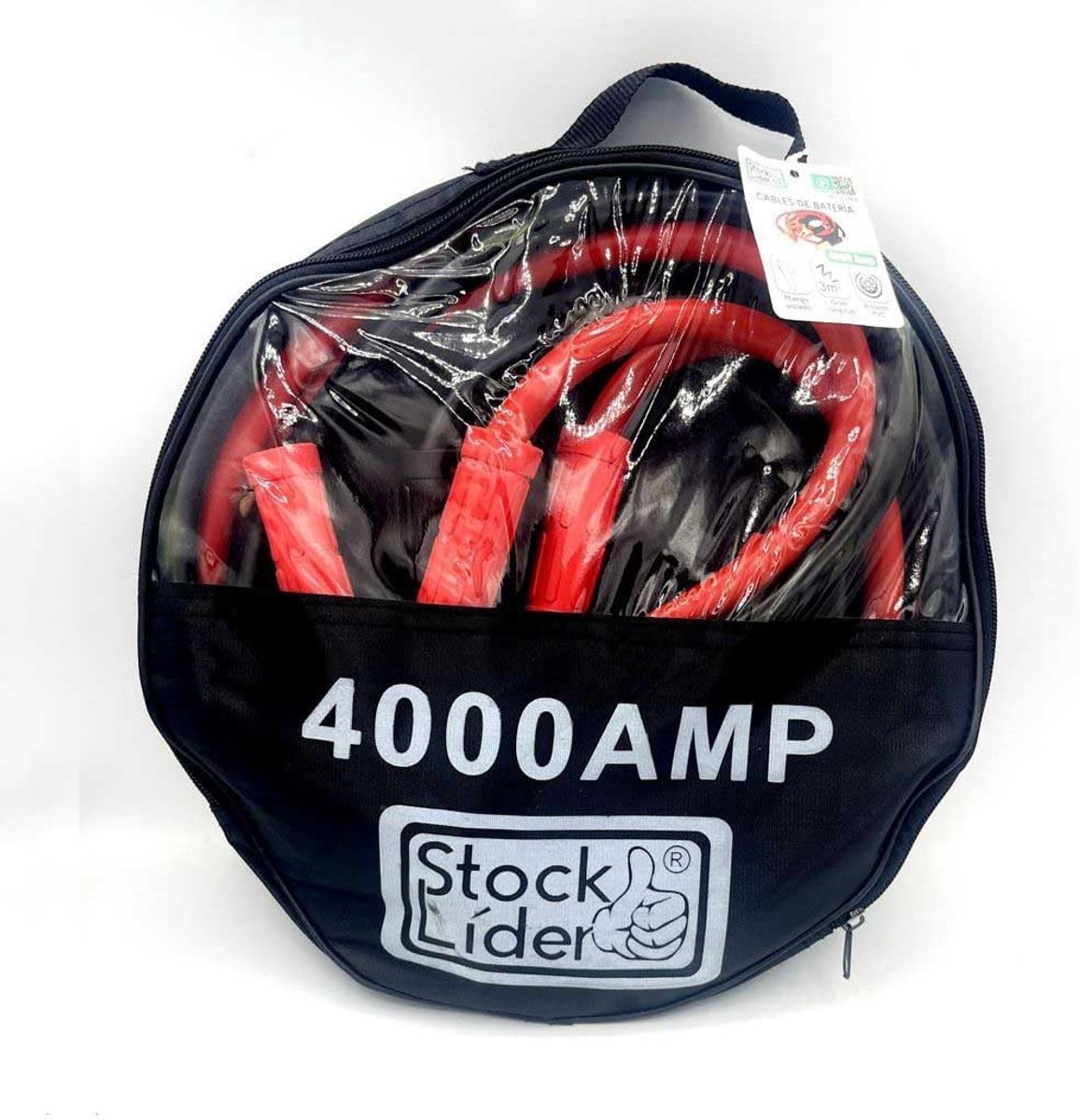 Startkabel voor autoaccu - Rood - 2-3 m - Sterke Klemmen met Draagtas - Voor Noodsituaties