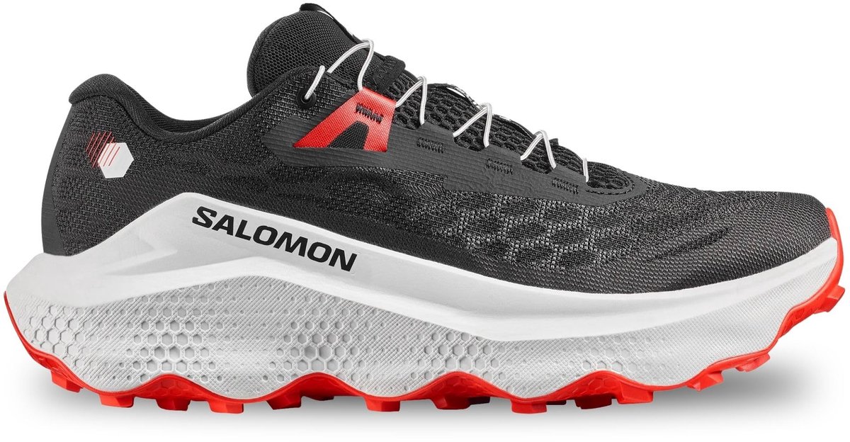 Salomon Ultra Glide 4 - Trailrunningschoenen - Zwart/Wit/Fiery Rood - 43 1/3
