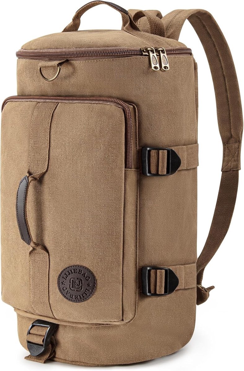 Canvas Reistas - Khaki - 30 x 28 x 56 cm - Duurzaam en Multifunctioneel - Voor Mannen en Vrouwen