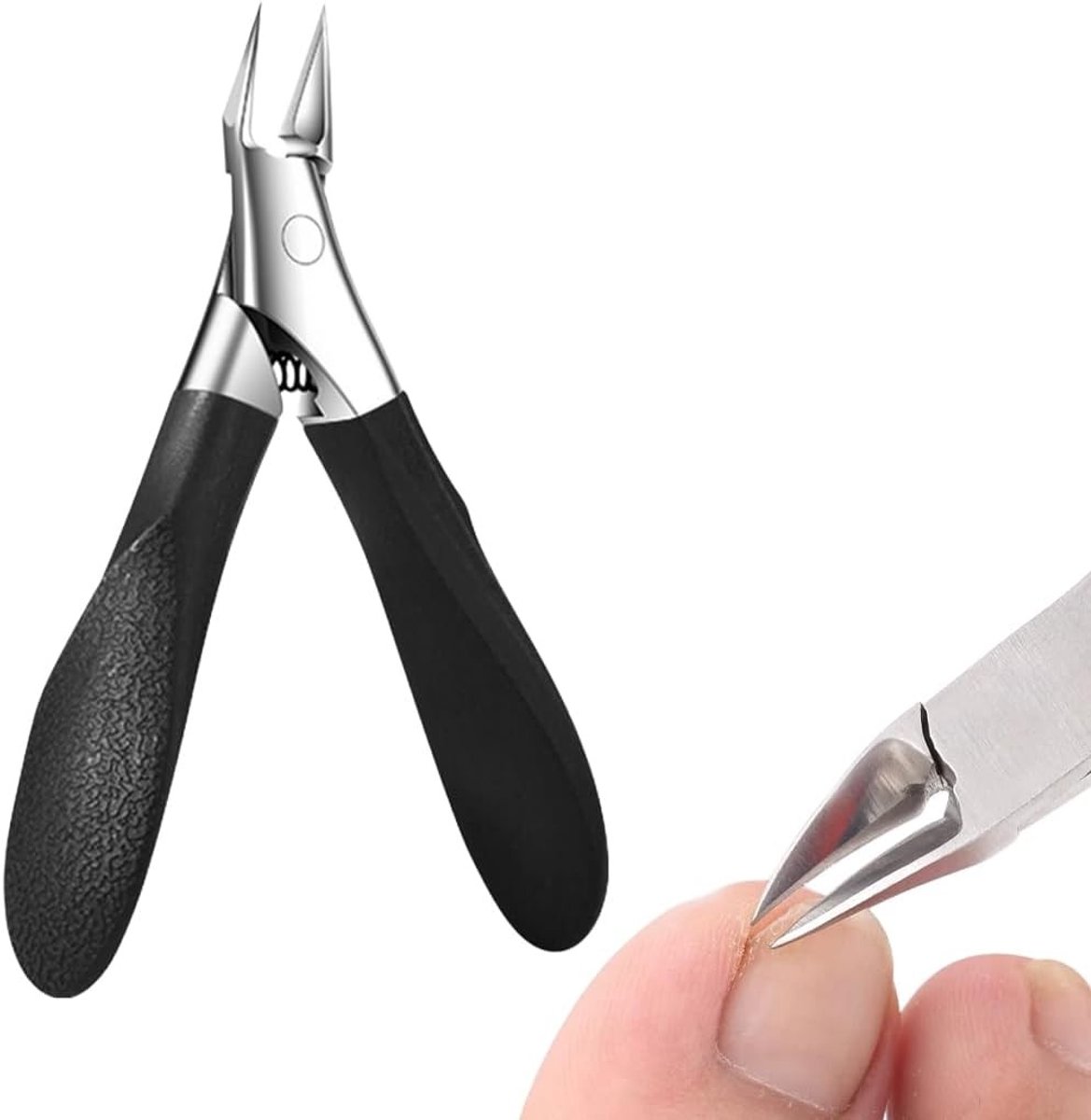 Nagelschaar voor ingegroeide teennagels - Zwart - Professionele Roestvrijstalen Nagelschaar voor Dikke Nagels