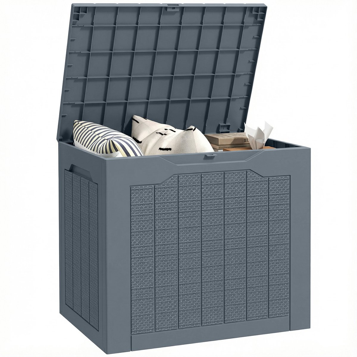 Outsunny Outdoor Opbergbox - PP - 56x41x50cm - Lichtgrijs