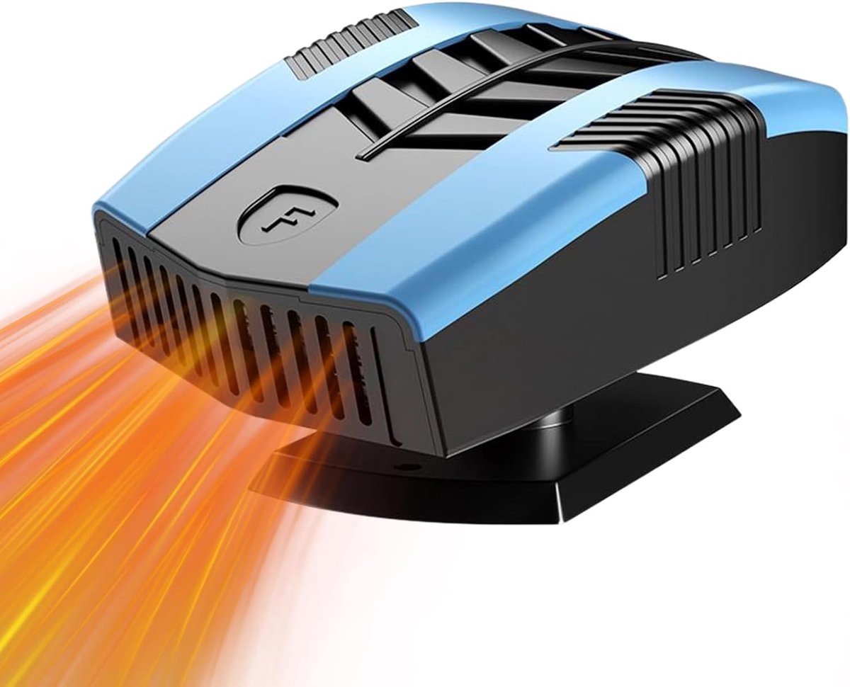 Auto Verwarmer - Ontdooier - Rij Veiligheid - 360 Graden Draaibaar - 16 x 10.5 x 8.5 cm - Blauw