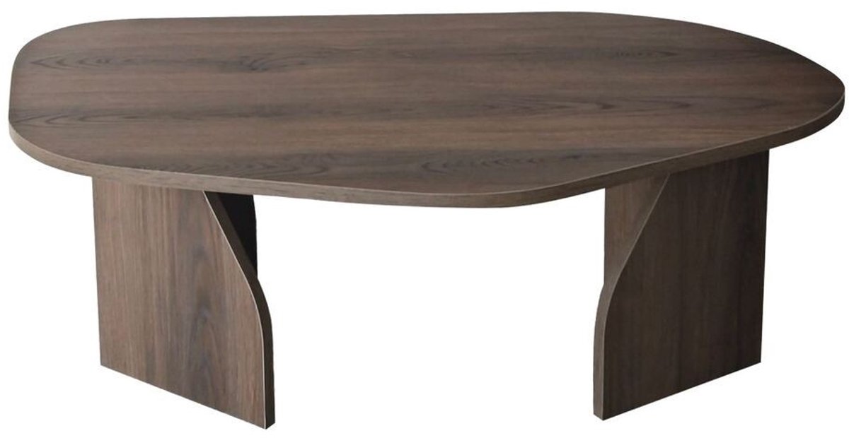CALICOSY - Salontafel met organisch gevormd blad en brede poten L100 cm - ROCK