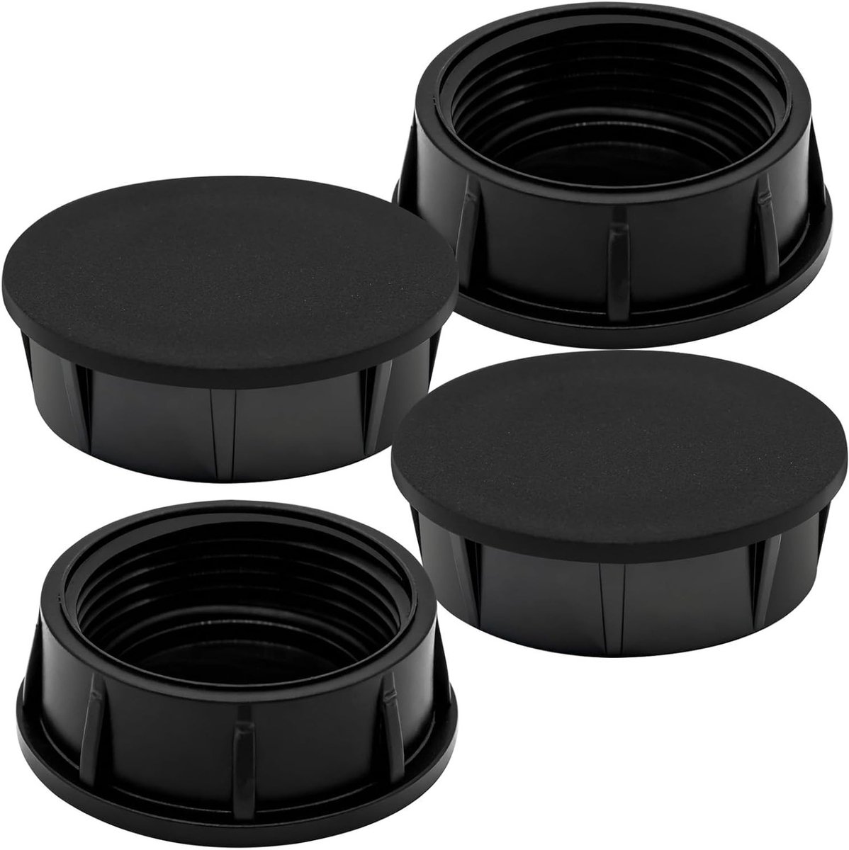 Sproeierdoppen Set - Vervangende Kappen - Gazon Irrigatie - UV-bestendig Materiaal - 4 Stuks - Zwart