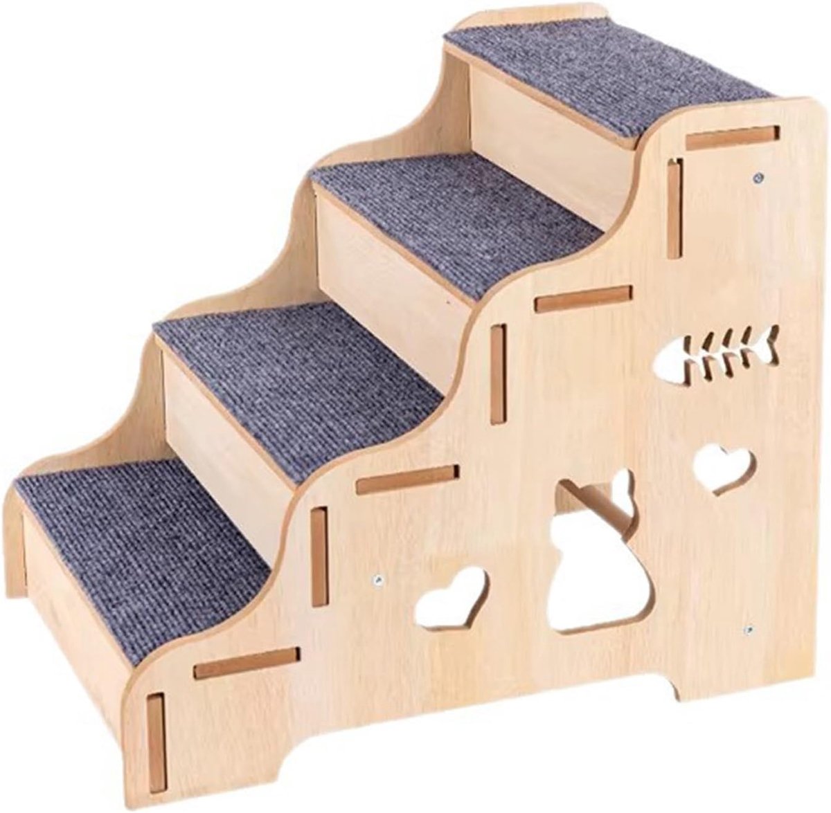 Houten Hondenloopplank - Huisdier Trapje - Veilig Klimmen - Antislip Oppervlak - S Formaat - Niet gespecificeerd