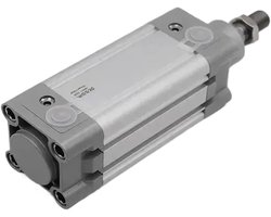 Luchtcilinder - Pneumatische cilinder - Industriële Automatisering - Aluminium Constructie - Boring 50mm - Zilverkleurig