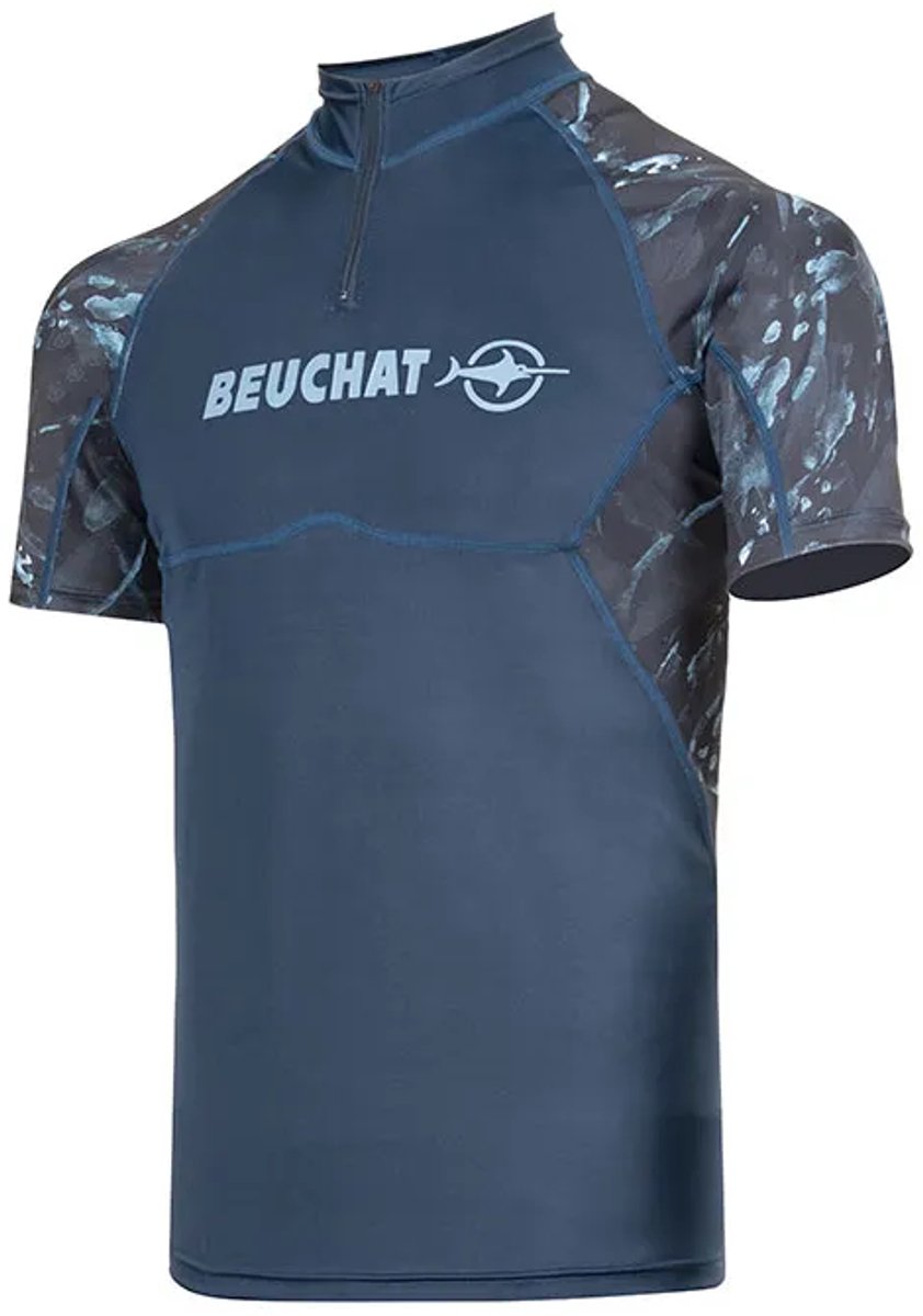 Beuchat Atoll Korte Mouw Rash Guard Blauw XL Man