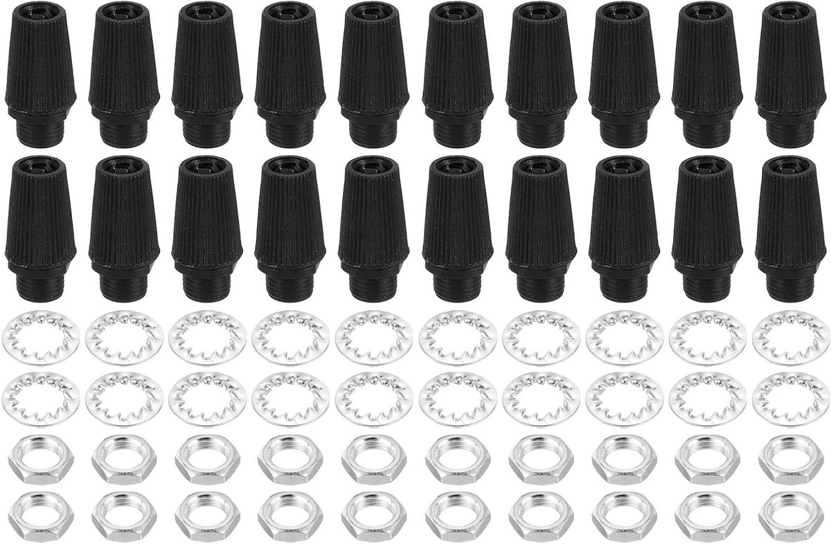 20 x Kabelinvoer voor Bekabeling, Hanglamp, Plafondlamp, Zwart - Ideaal voor Verlichting en Installatie