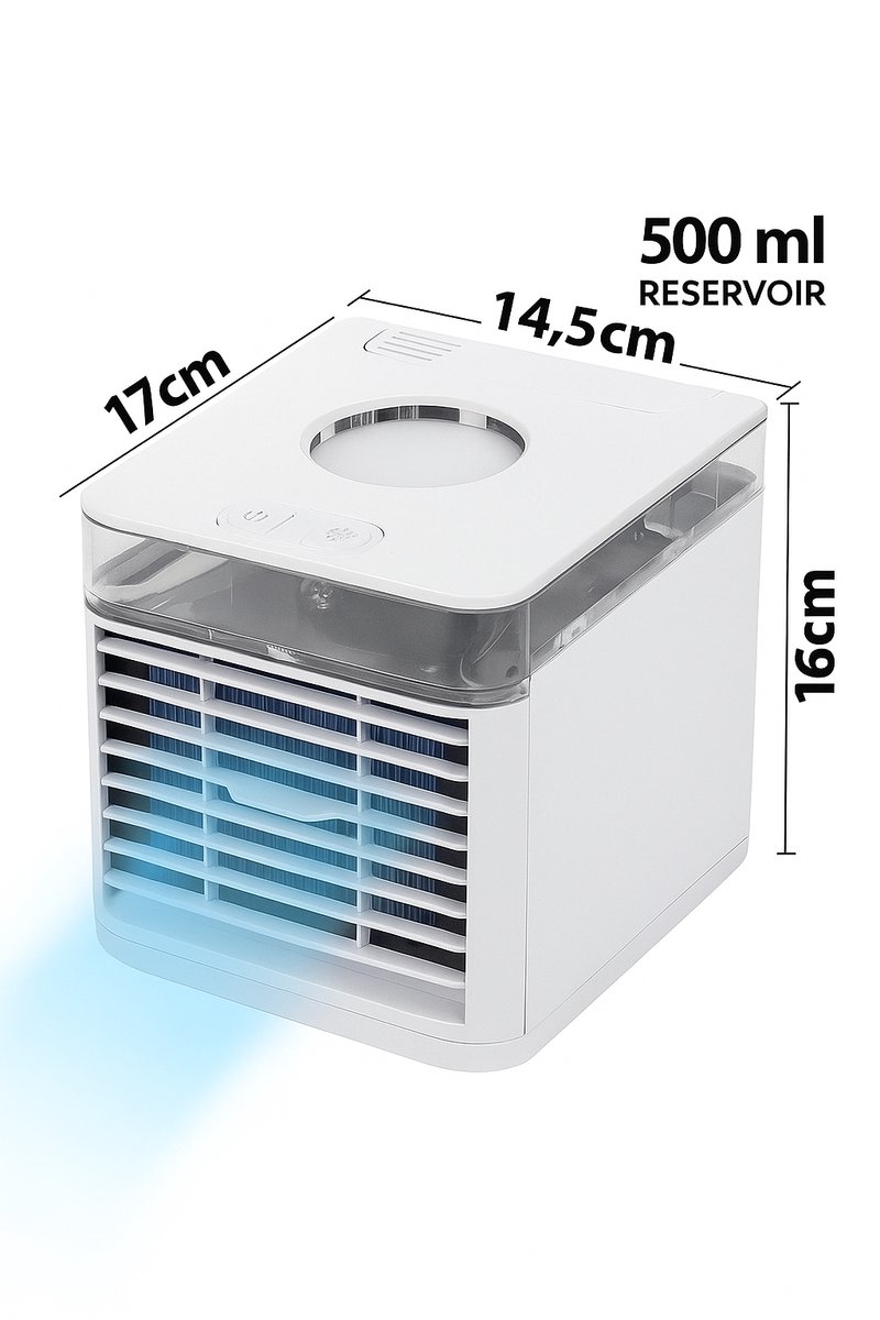 Mini airco -Aircooler - Airco - Luchtbevochtiger - Ventilator - Tafel Ventilator thumbnail 2
