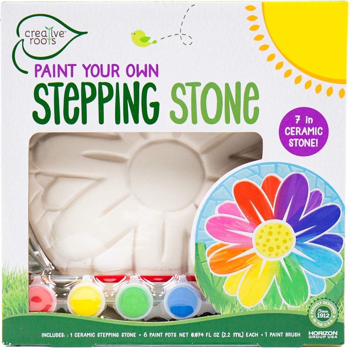 Bloem Stepping Stone - Tuindecoratie Schilderen - Tuin Decoreren - Klaar om te Schilderen - Bloem Vorm - Diverse Kleuren