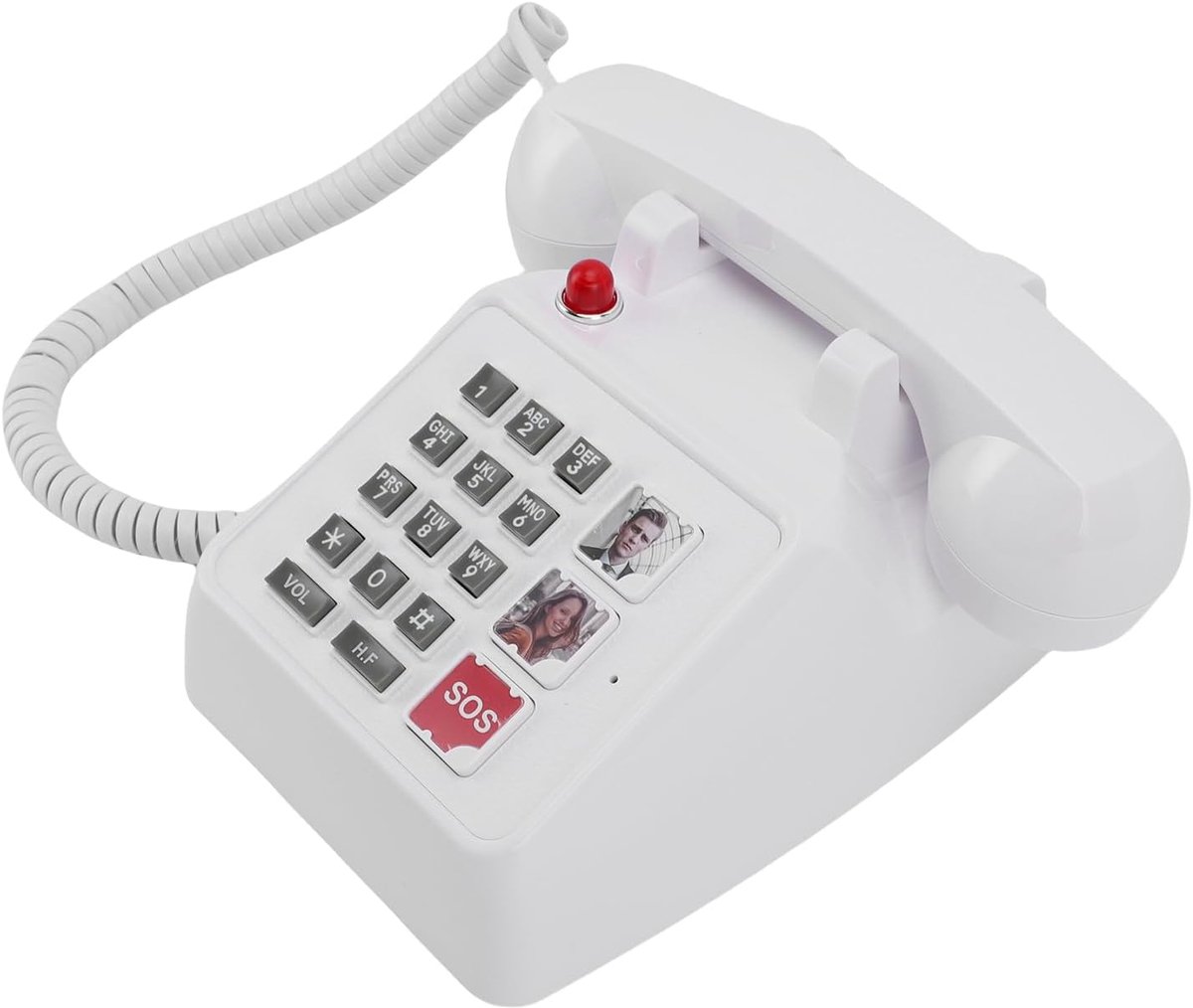 Vaste Telefoon - Senioren Telefoon - Veilig Thuis - Grote Knoppen - 3 Volume Niveaus - Wit