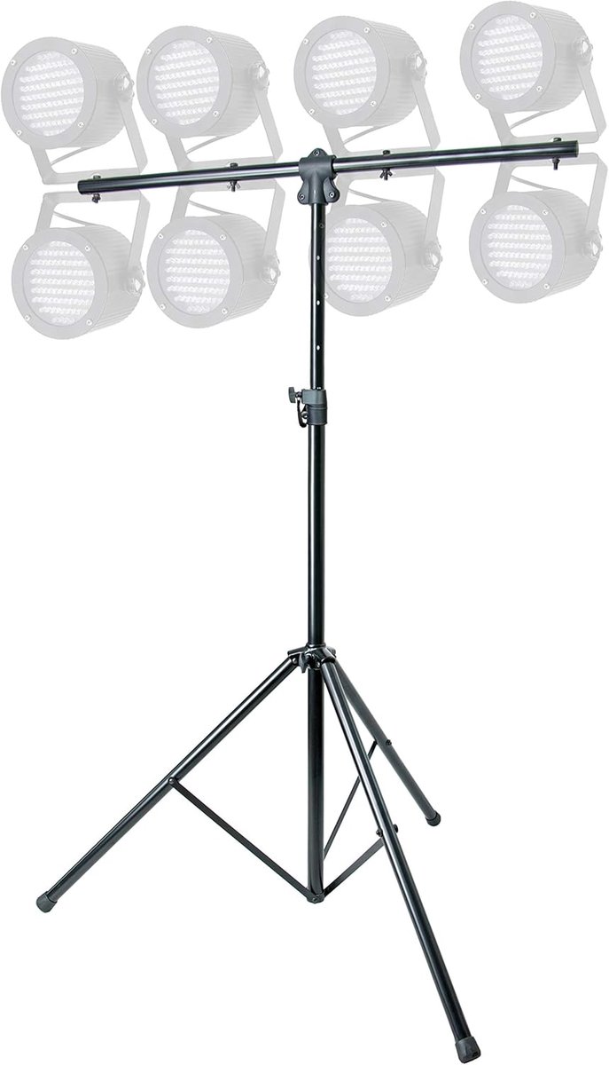 Podium Licht Statief - Verlichting T-Bar - Podium Verlichting - Inklapbaar Ontwerp - 3 Meter Uitschuifbaar - Zwart