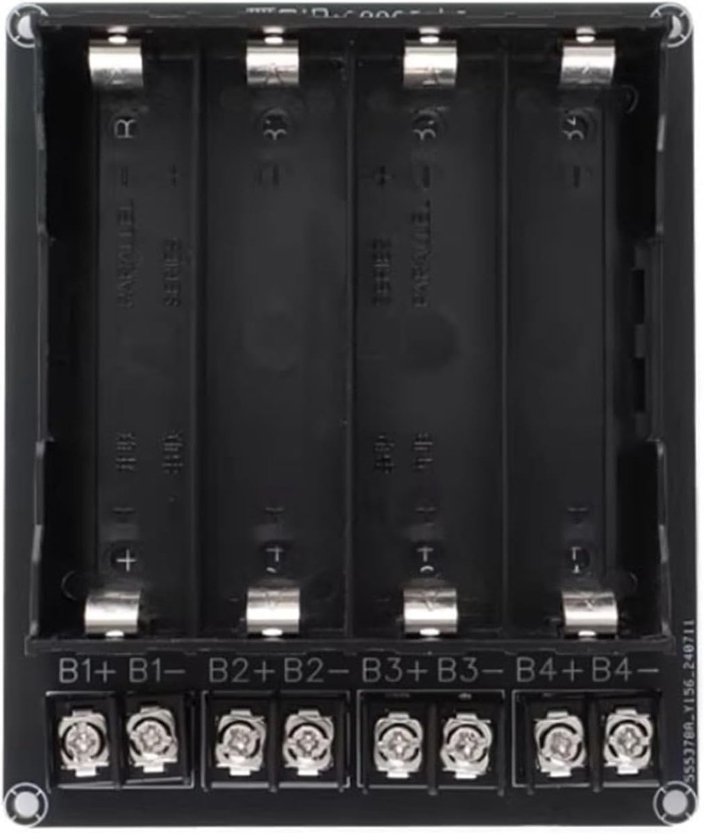 Batterijhouder 4x 18650 - Accu Box - Series Parallel - Zonder Lassen - 89x106x20mm - Zwart