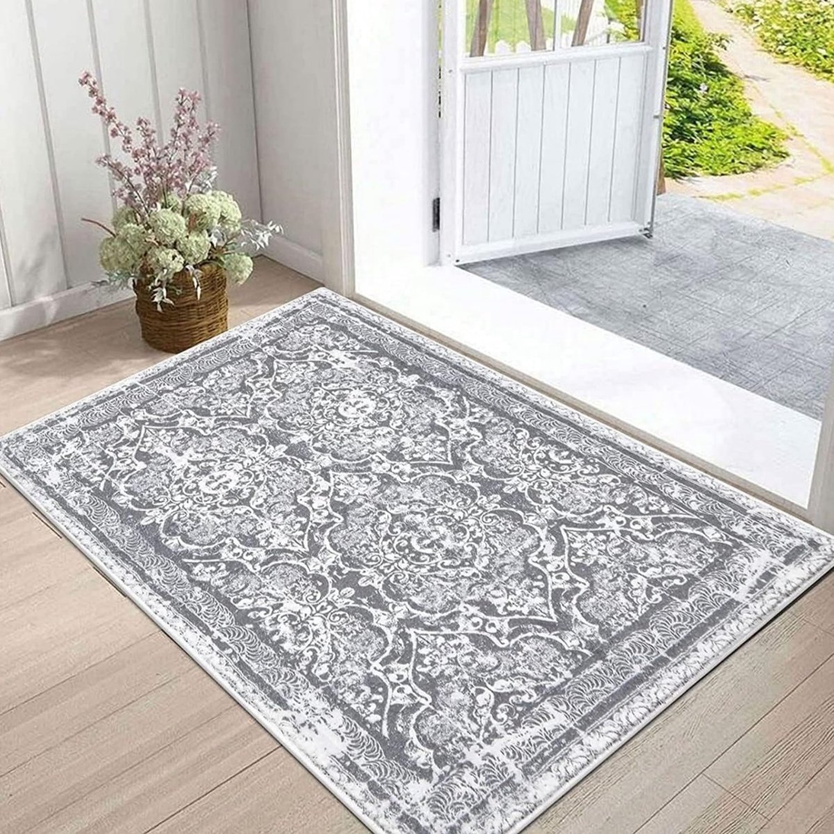 Famanu Zachte deurmat 60 x 90 cm, antislip en absorberend, voor binnen en buiten gebruik Transparant