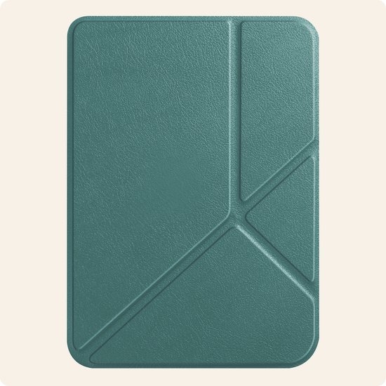 Hoesje Geschikt voor Kobo Clara 2E Hoes Book Case Trifold - Hoes Geschikt voor Kobo Clara 2E Hoesje Book Cover - Donkergroen van Hoesje  — afbeelding 4