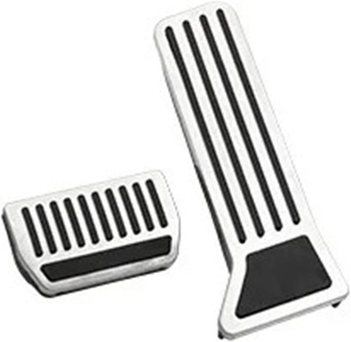 Pedaalhoezen Auto - Voetsteunen - Veilig Rijden - Antislip Oppervlak - 400 g - Zilver en Zwart