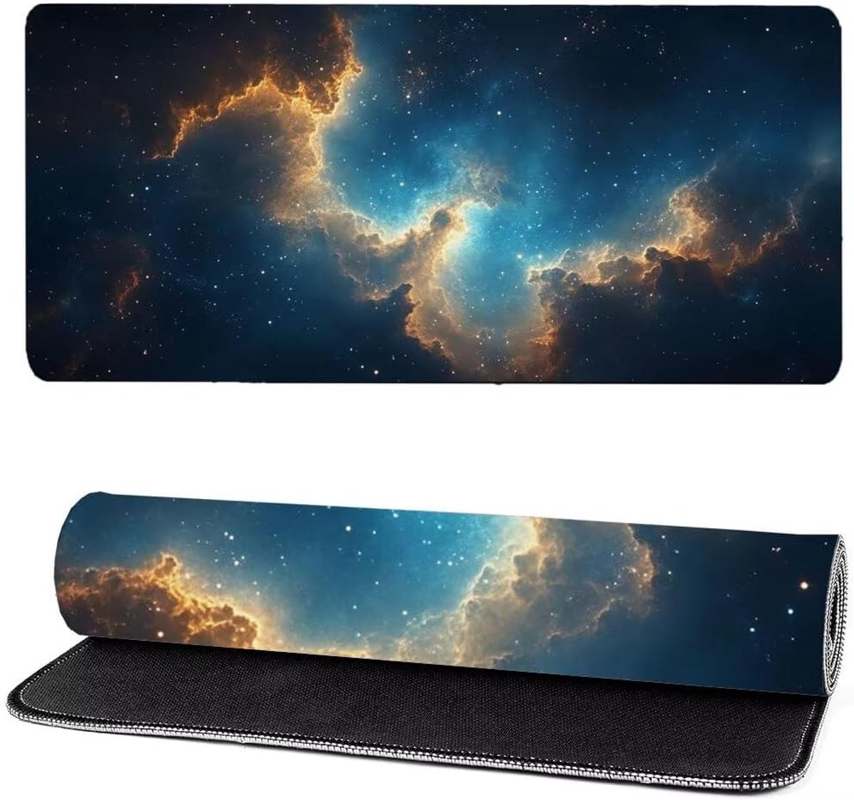 Sterrenhemel Muismat - XXL Bureauonderlegger - Gaming en Kantoor - Antislip Rubber Basis - 120x60 cm - Multicolor