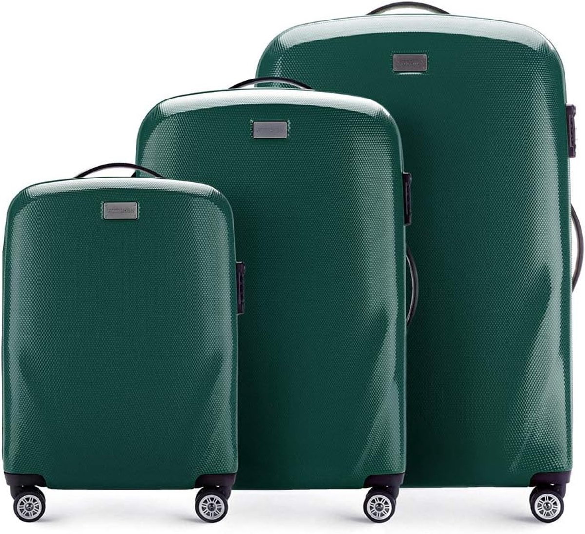 Koffer Polycarbonaat - Reiskoffer Lichtgewicht - Veilig Reizen - Krasbestendige Coating - 79 cm - Wit
