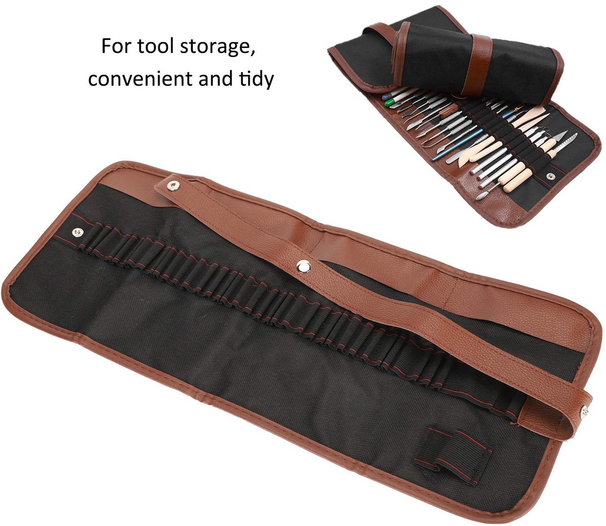 Dailygoods- Opbergtas grote capaciteit - Duurzaam - Draagbaar - Naaiversterking - Opslag schildergereedschap - Geschikt voor aardewerkgereedschap - Gereedschapstas