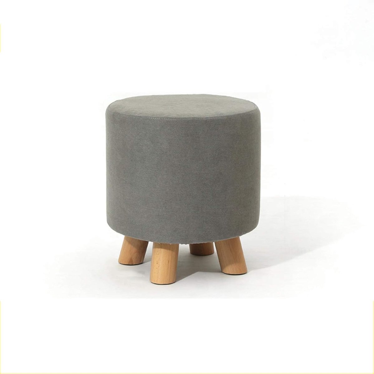 Krukje - Voetenbankje bijzettafel - Zithoek decoratie - Afneembare hoes - 32x26 cm - Grijs