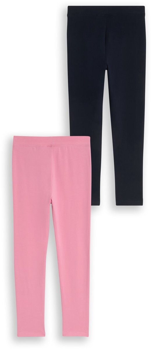 Tom Tailor - Basic legging in een set van 2 - Maat 122 - sky captain blue