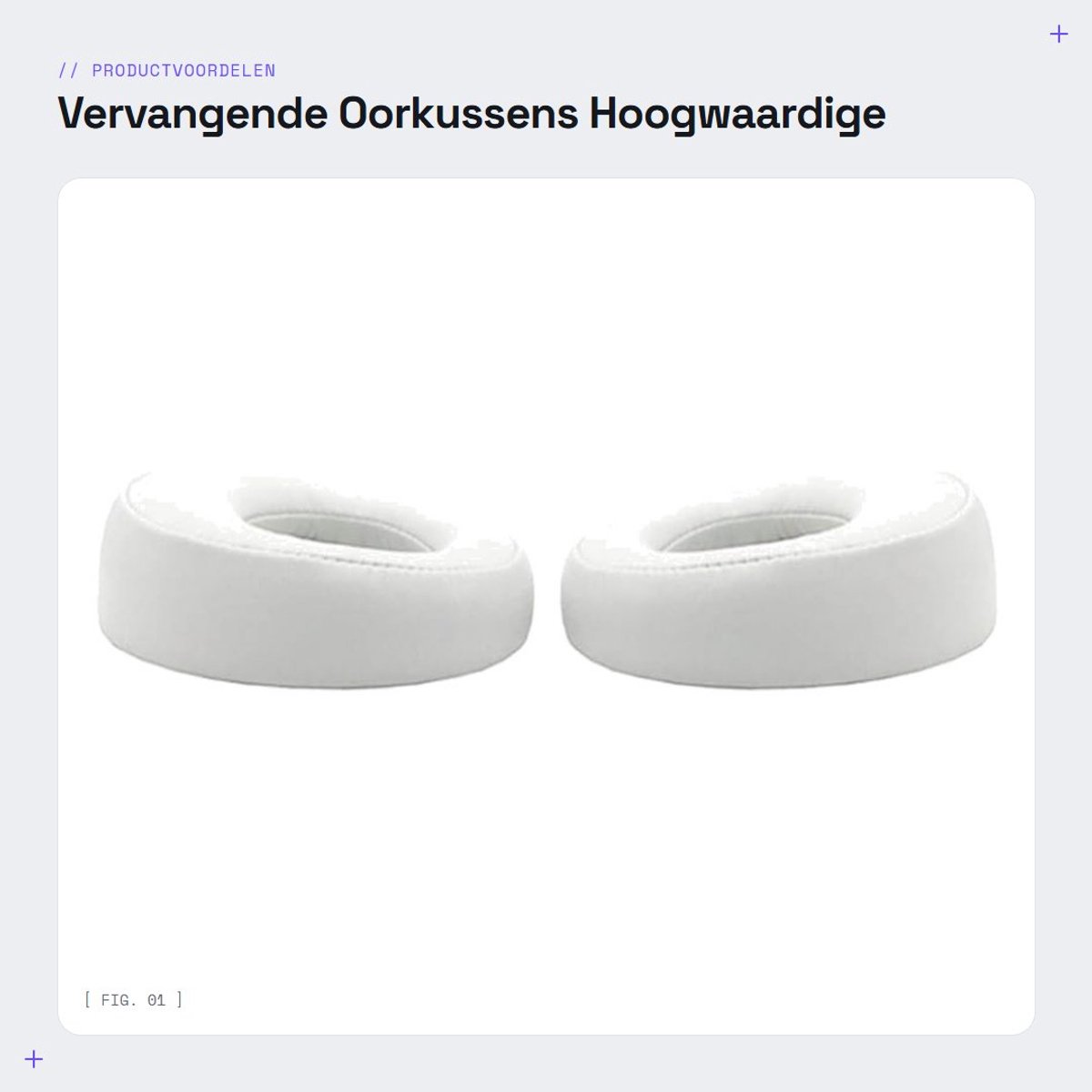 Dailygoods - Vervangende Oorkussens - Hoogwaardige Kwaliteit - Wit - Comfortabel en Duurzaam - Geschikt voor PS3 en PS4 - 1 Paar