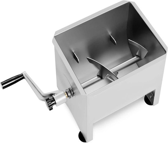 Vleesmixer - Keukenmixer - Mengen en marineren - Handmatige aandrijving - 16 Liter - Zilver — afbeelding 3
