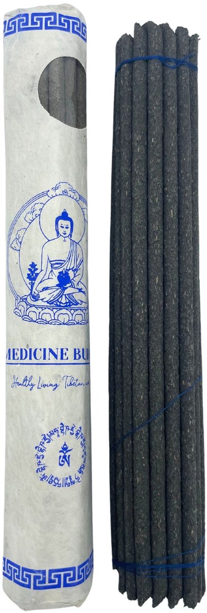 Ancient Wisdom Rolled Pack of 30 Premium Tibetan Incense - Medicine Buddha multicolor
