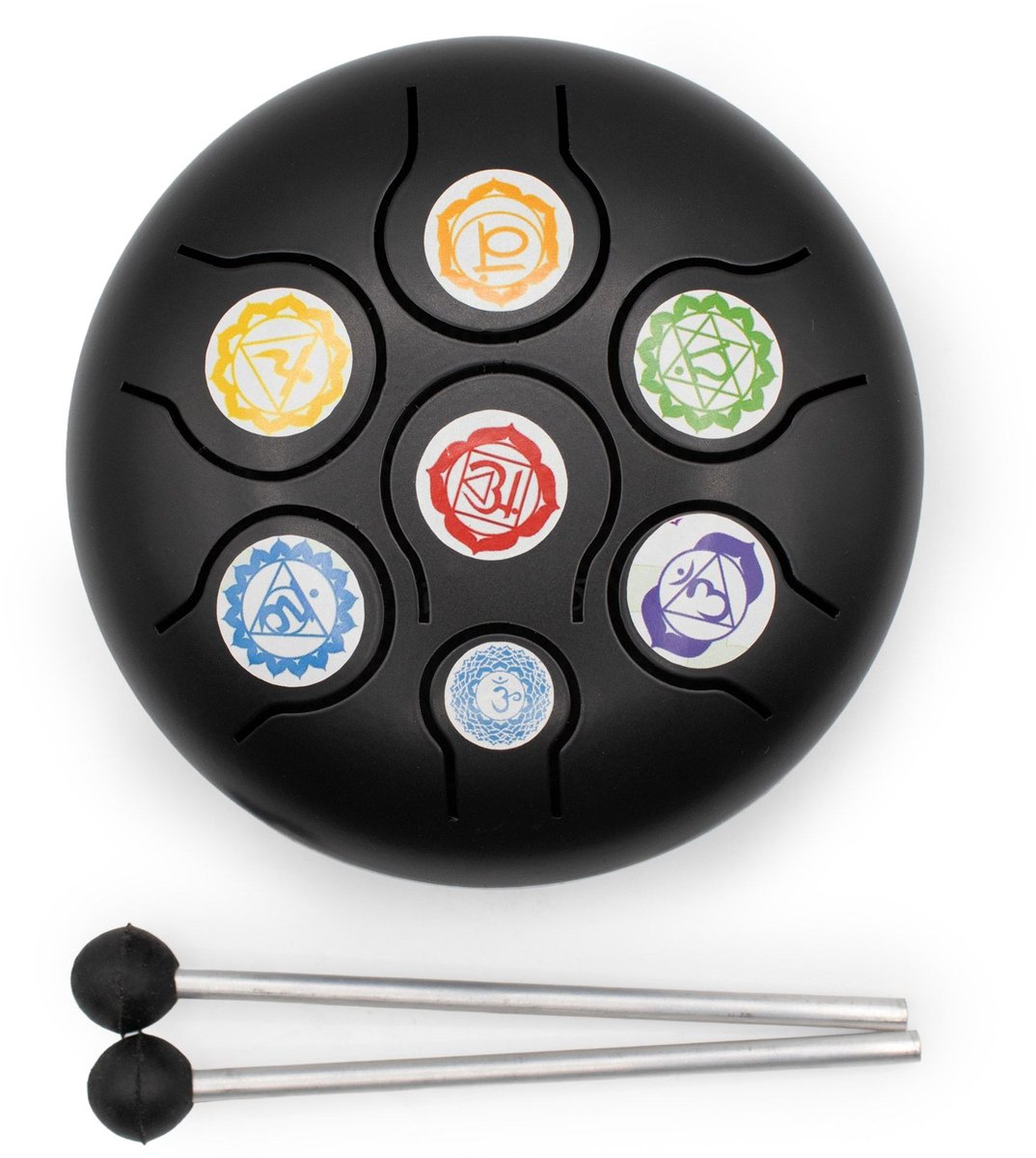 Low Med Hapi Drum Black Chakra- 14x7cm